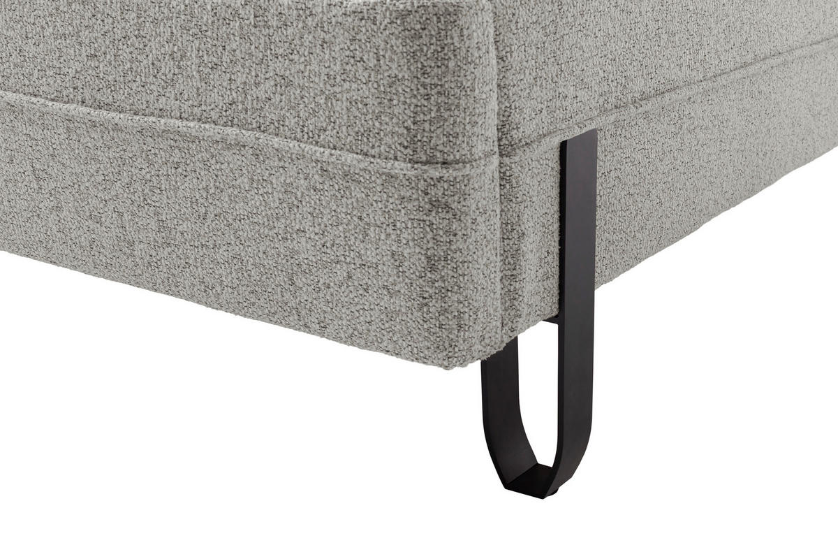 POLSTERBETT Beleuchtung 180/200 cm  in Taupe  - Taupe/Schwarz, MODERN, Textil/Metall (180/200cm) - Novel