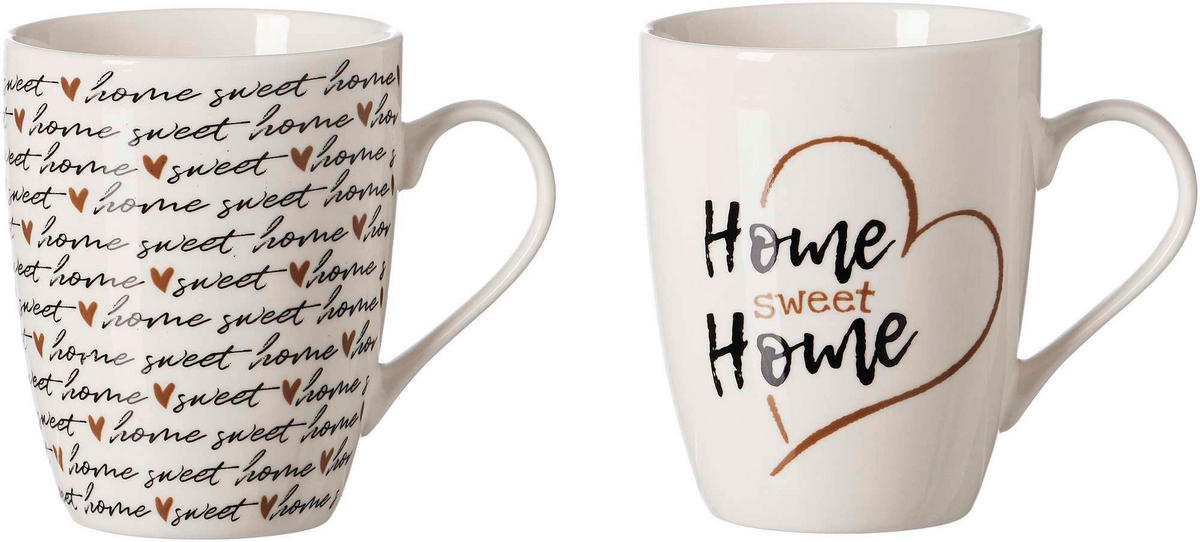 HRNČEK NA KÁVU porcelán keramika  - čierna/zlatá, Basics, keramika (11,5/8,5/10,5cm) - Ritzenhoff Breker