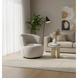 SESSEL in Bouclé Schwarz, Beige  - Beige/Schwarz, Design, Textil/Metall (73,5/72,5/71,5cm) - Xora