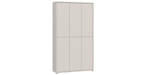 SCHUHSCHRANK  in 109,2/191,9/34,9 cm  - Sandfarben/Grau, Basics, Holzwerkstoff/Kunststoff (109,2/191,9/34,9cm) - Xora