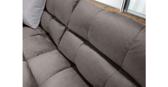 ECKSOFA Grau Flachgewebe  - Schwarz/Grau, MODERN, Kunststoff/Textil (275/235cm) - Landscape
