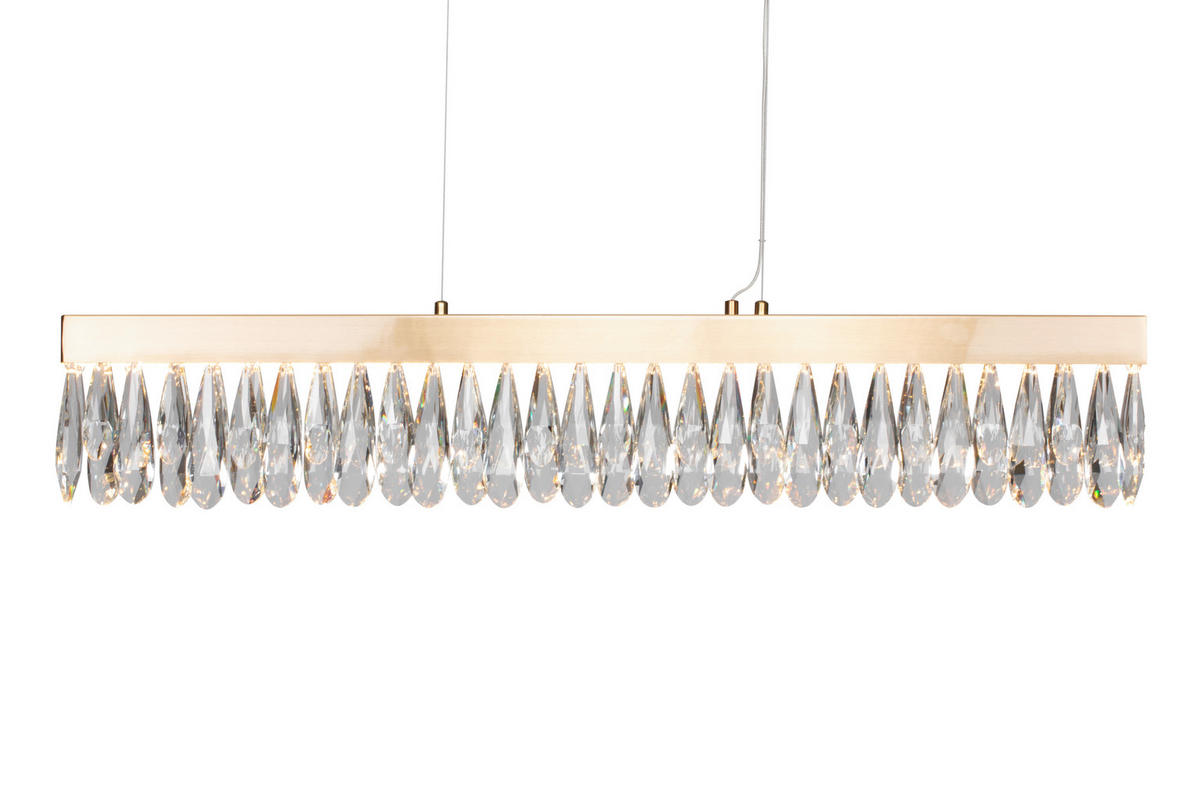 KRISTALL-HÄNGELEUCHTE 90/6/150 cm   - Klar, Trend, Glas (90/6/150cm) - Glandor