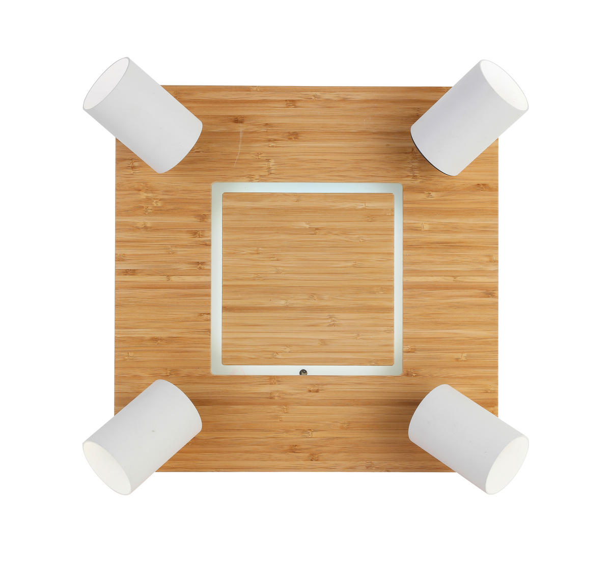 LED-STRAHLER - Weiss/Schwarz, Konventionell, Naturmaterialien/Kunststoff (40/40/14cm) - Novel