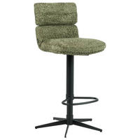 BARHOCKER Metall, Textil Grün, Schwarz  - Schwarz/Grün, Design, Textil/Metall (42/99-117/50cm) - Dieter Knoll