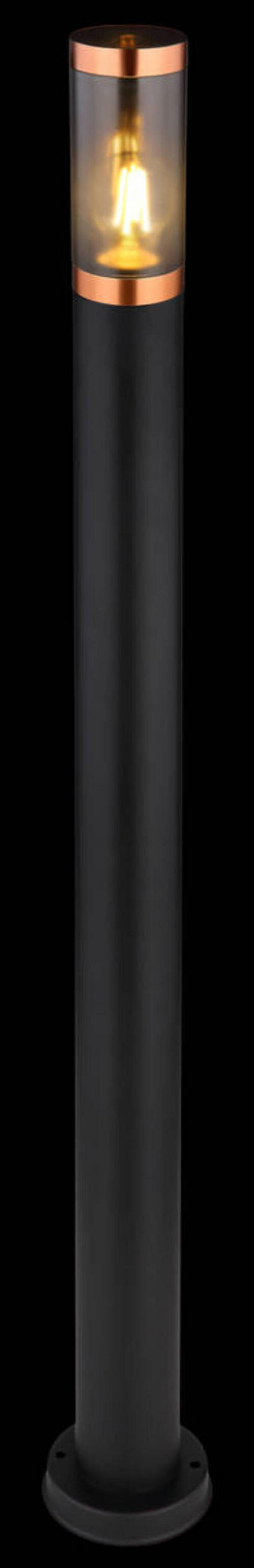 AUSSENLEUCHTE - Schwarz/Grau, Design, Kunststoff/Metall (12,7/110cm) - Globo