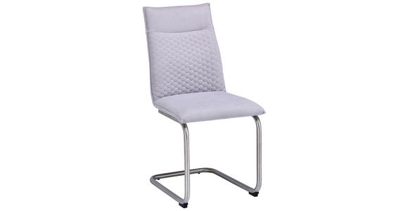 SCHWINGSTUHL in Metall, Textil Hellgrau - Edelstahlfarben/Hellgrau, Design, Textil/Metall (47/92/59cm) - Xora