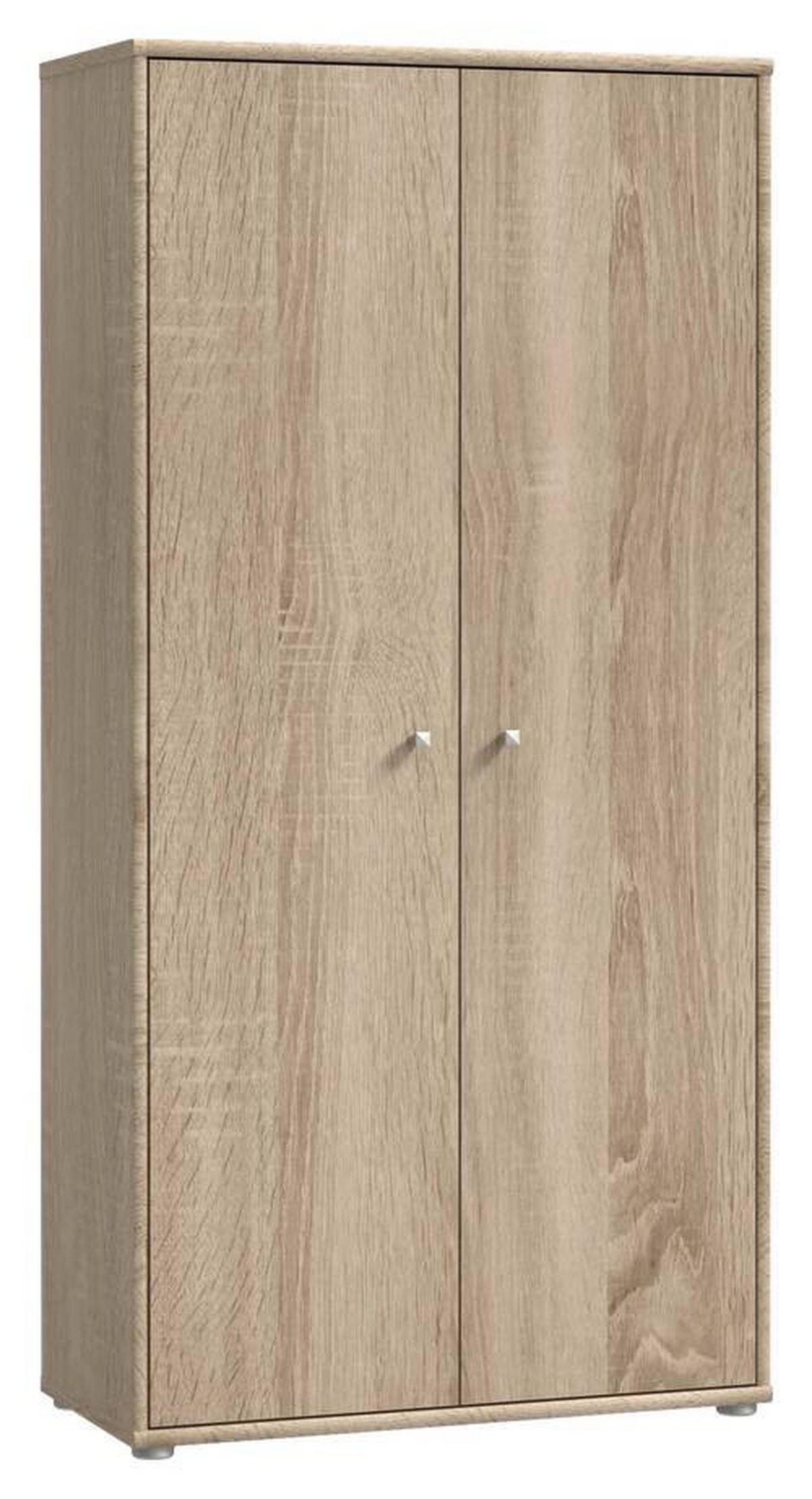 DREHTÜRENSCHRANK in Eichefarben  - Eichefarben/Alufarben, Design, Holzwerkstoff/Kunststoff (73,7/149,5/34,8cm)