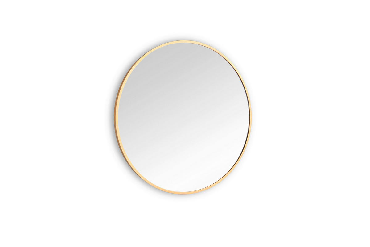 WANDSPIEGEL Goldfarben  - Goldfarben, Basics, Glas/Metall (60/60/2,8cm) - Milino