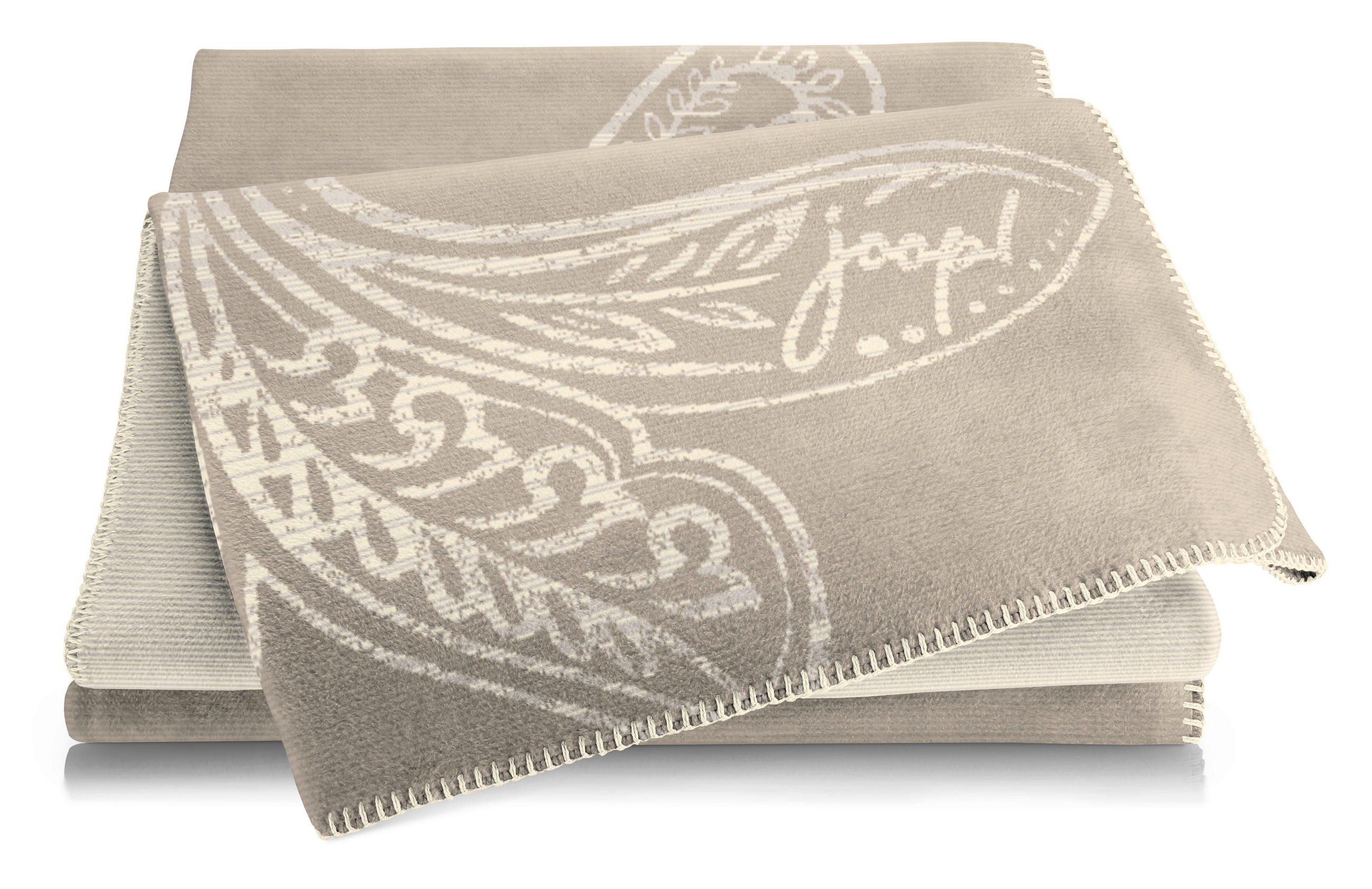 WOHNDECKE PAISLEY 150/200 cm  - Taupe/Ecru, Design, Textil (150/200cm) - Joop!