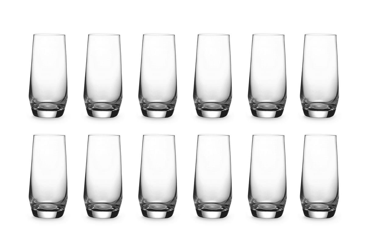 POHÁRKÉSZLET 12 részes  - áttetsző, Basics, üveg (6,8/14,5cm) - Echtwerk