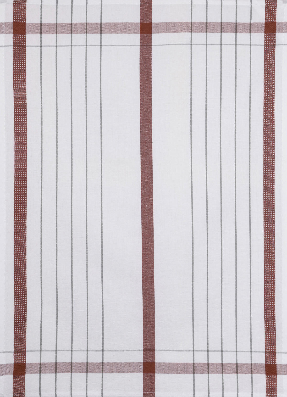 GESCHIRRTUCH-SET Rot, Weiß, Hellgrau  - Rot/Hellgrau, Basics, Textil (50/0,5/70cm)