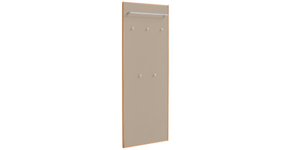 GARDEROBENPANEEL in 60/170/10 cm - Sandfarben/Eichefarben, Design, Holz/Holzwerkstoff (60/170/10cm) - Novel