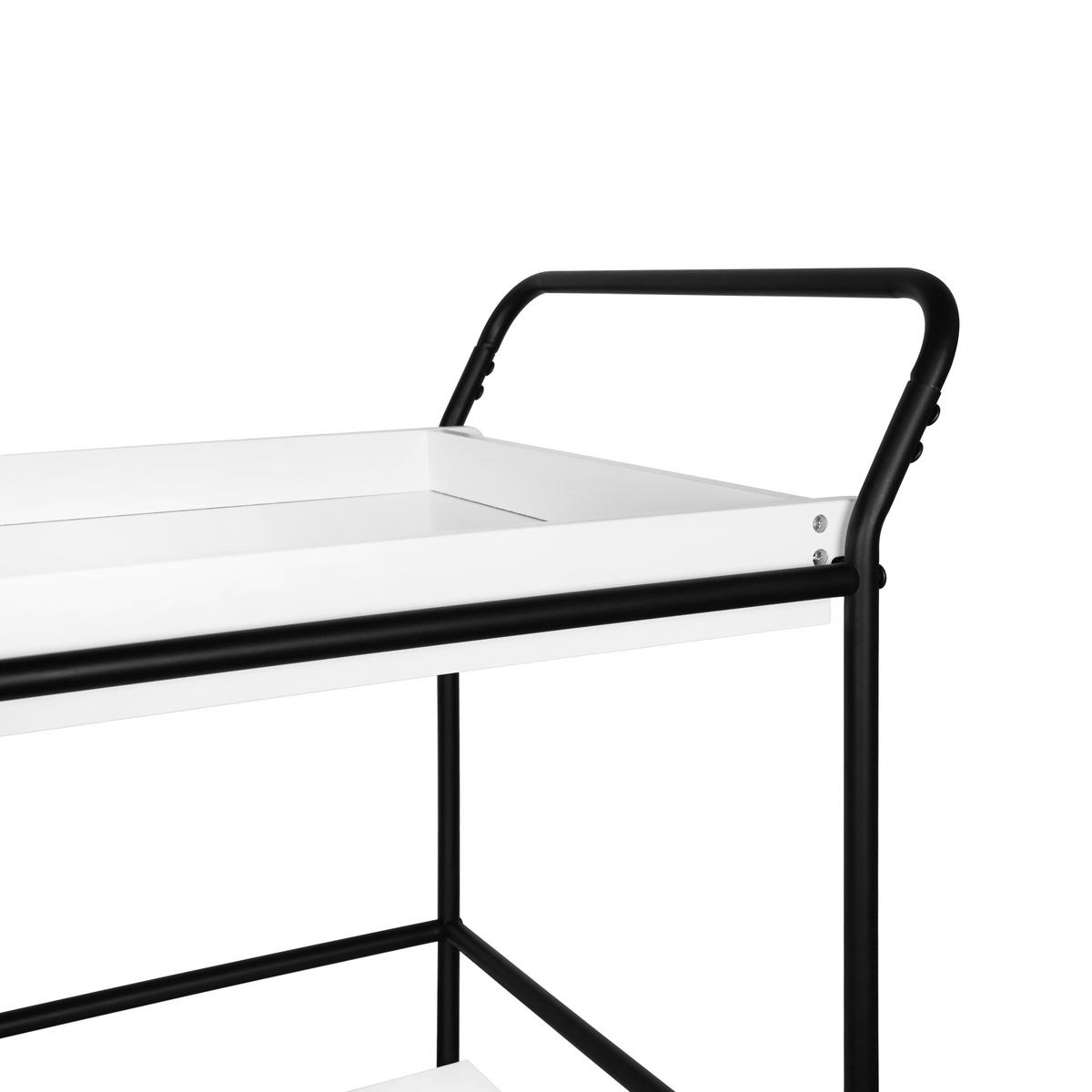 SERVIERWAGEN in Schwarz, Weiß  - Schwarz/Weiß, Basics, Holzwerkstoff/Metall (91/80,5/54cm) - MID.YOU