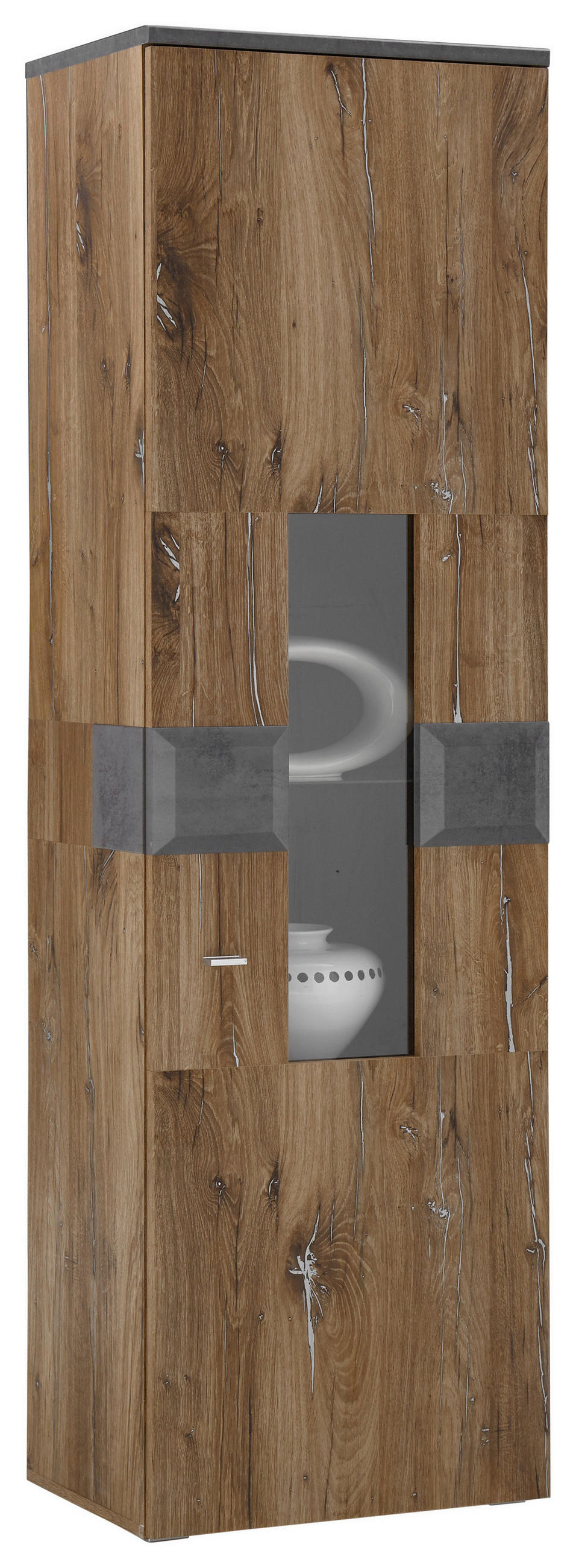 MID.YOU VITRÍNA, farba duba, 60/198/42 cm