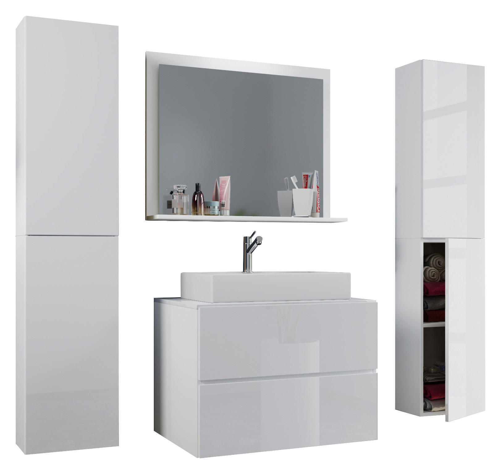 Badezimmer Lendas 5-Teilig Weiß B:127 Cm