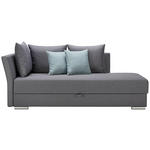 LIEGE  in Webstoff Anthrazit  - Chromfarben/Anthrazit, Design, Kunststoff/Textil (220/93/100cm) - Xora