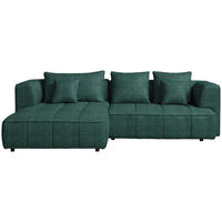ECKSOFA Webstoff Grün  - Schwarz/Grün, Design, Kunststoff/Textil (188/288cm) - Welnova