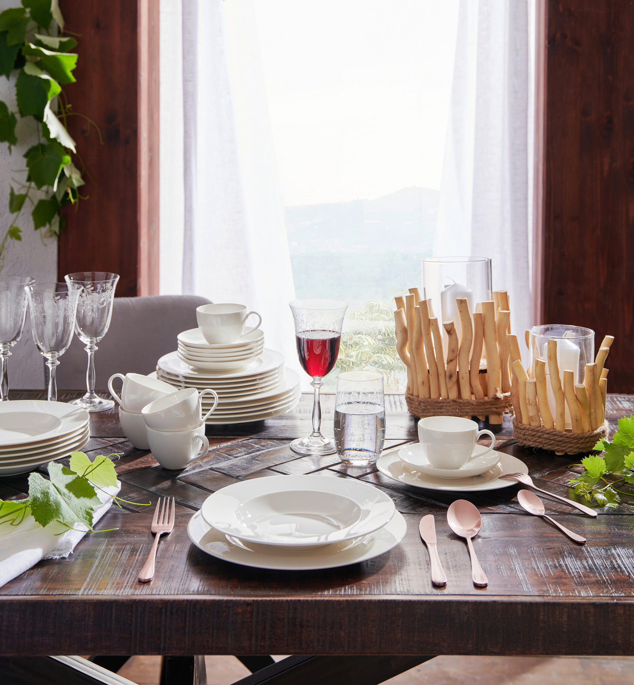 SADA PŘÍBORŮ, nerezová ocel, 30dílné - měděné barvy/růžová, Design, kov - Homeware Profession.