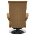 RELAXSESSEL in Leder Honig  - Edelstahlfarben/Honig, Design, Leder/Metall (78/112/85cm) - Cantus
