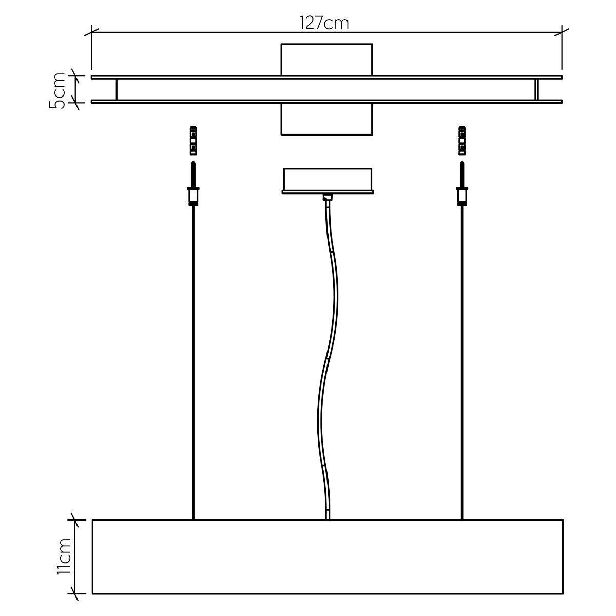 LED-HÄNGELEUCHTE    - Teakfarben, Natur, Holz/Kunststoff (48/5/127cm) - Elstead Lighting