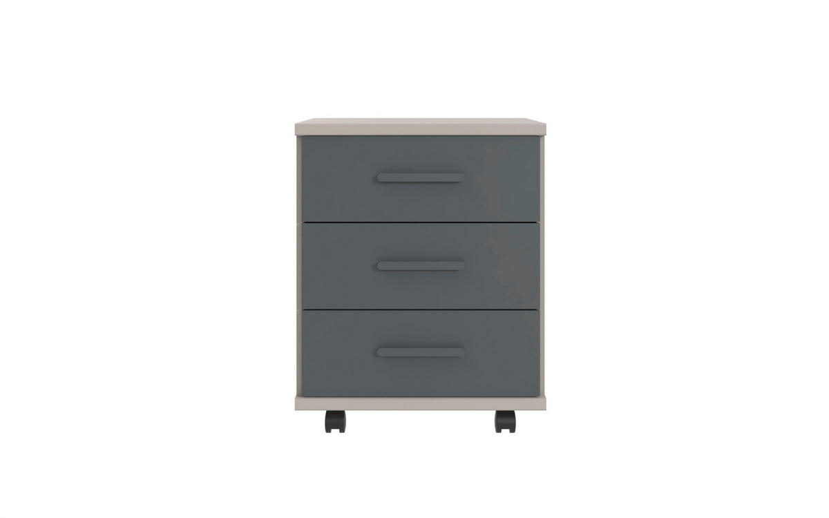 PREDALNIK NA KOLESCIH  barve grafita, siva, sahara  - sahara/črna, Design, kovina/umetna masa (46/58/40cm) - Carryhome