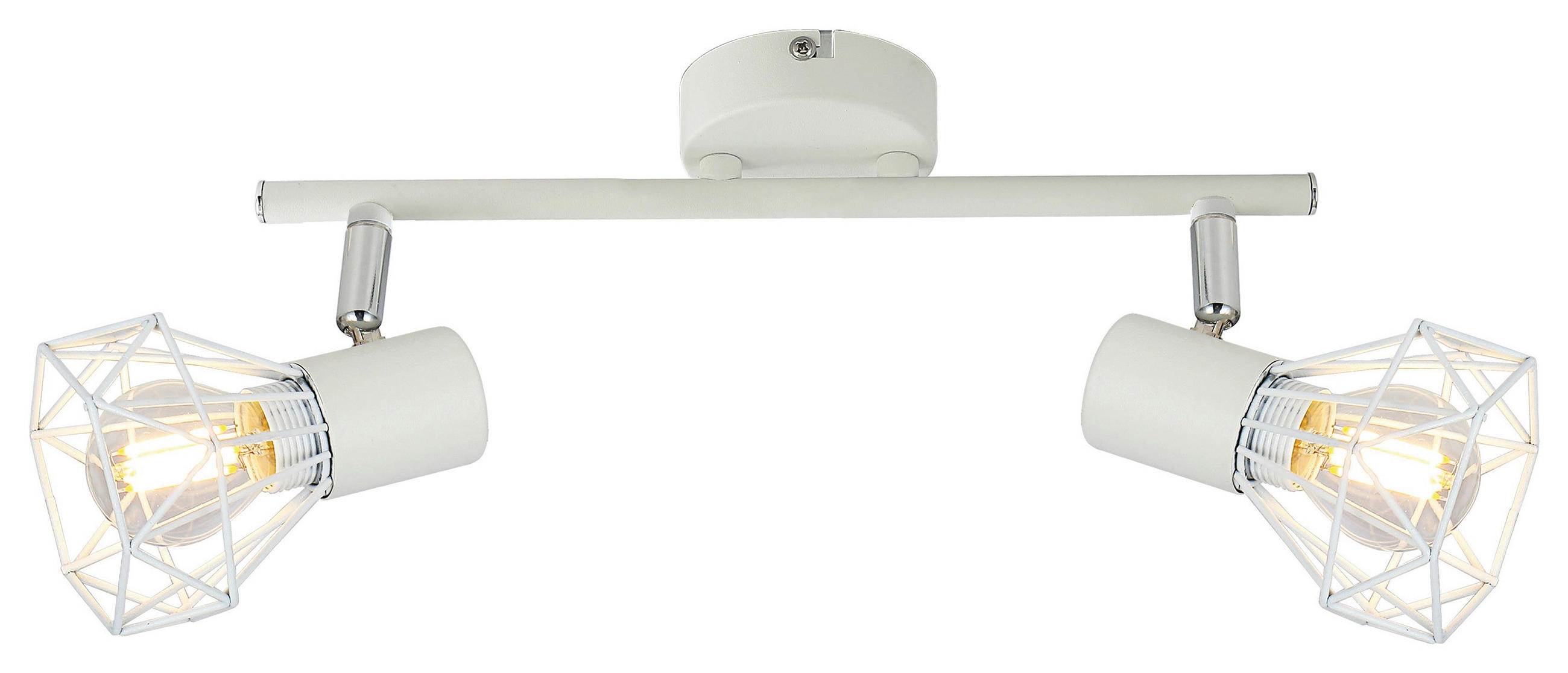 BODOVÉ SVÍTIDLO, 40 W/E14, 25/8/18 cm - bílá/barvy chromu, Trend, kov (25/8/18cm)