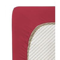 SPANNBETTTUCH Jenny C Single-Jersey  - Kirschrot, Basics, Textil (100/220cm) - Fleuresse