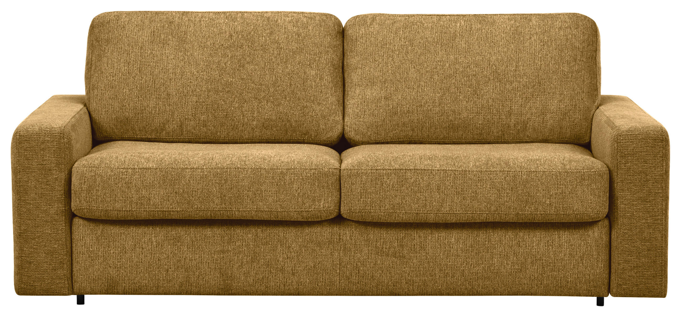 SCHLAFSOFA Flachgewebe Goldfarben  - Goldfarben/Schwarz, MODERN, Kunststoff/Textil (195/80/100cm) - Carryhome