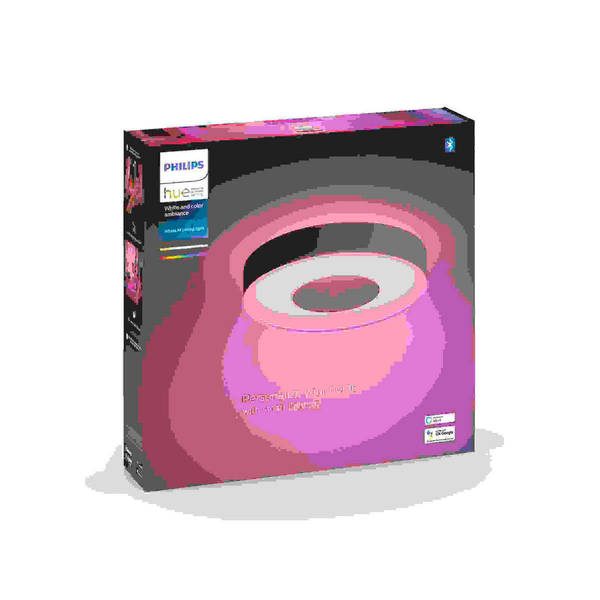 LED-DECKENLEUCHTE 38,1/8,4 cm    - Schwarz, Design, Metall (38,1/8,4cm) - Philips HUE