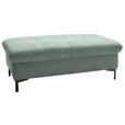 HOCKER in Textil Mintgrün  - Schwarz/Mintgrün, Design, Textil (124/46/68cm) - Xora