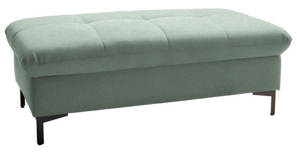 HOCKER in Textil Mintgrün - Schwarz/Mintgrün, Design, Textil (124/46/68cm) - Xora