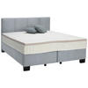 BOXSPRINGBETT 160/200 cm  in Pastellblau  - Pastellblau/Schwarz, Design, Kunststoff/Textil (160/200cm) - Hom`in