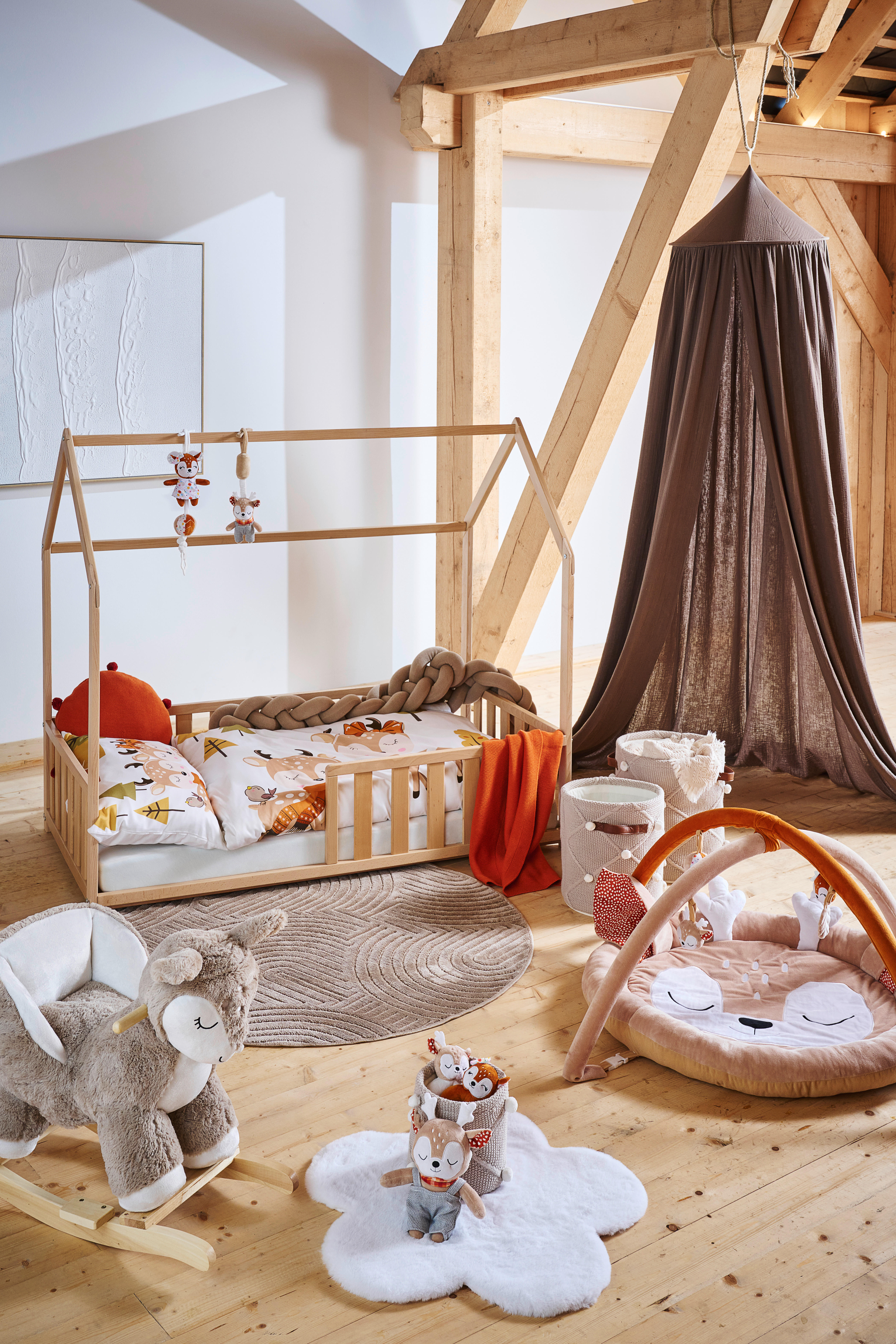 DĚTSKÝ METR - hnědá, Basics, textil (100cm) - Patinio