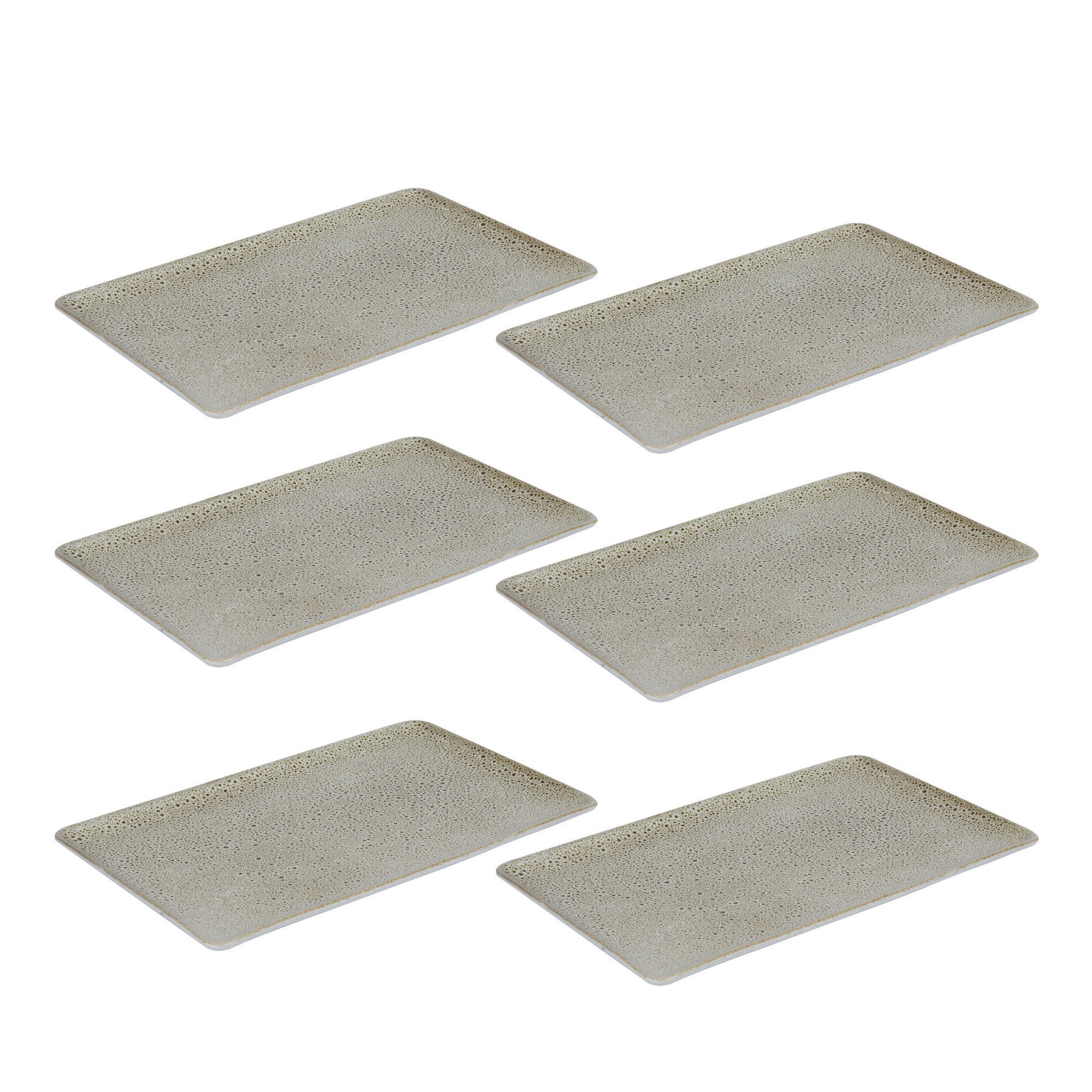 Aida Servierplatten-Set Raw Beige 33x21 cm
