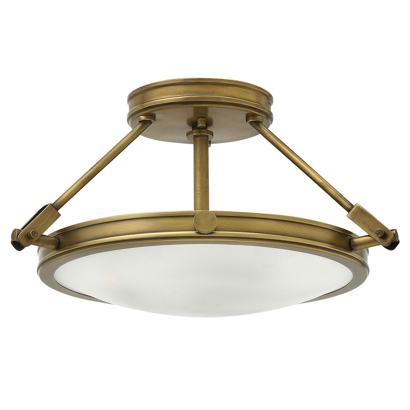 DECKENLEUCHTE Elstead Collier 41.7/23.1 cm   - Messingfarben, KONVENTIONELL, Glas/Metall (41.7/23.1cm) - Elstead Lighting