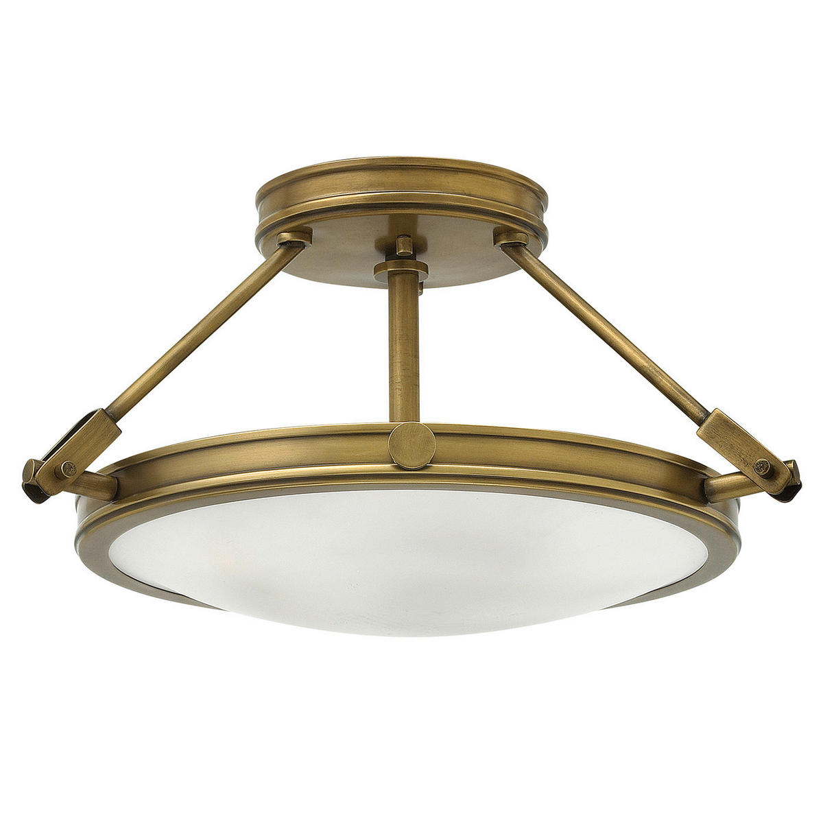 DECKENLEUCHTE Elstead Collier 41.7/23.1 cm   - Messingfarben, KONVENTIONELL, Glas/Metall (41.7/23.1cm) - Elstead Lighting
