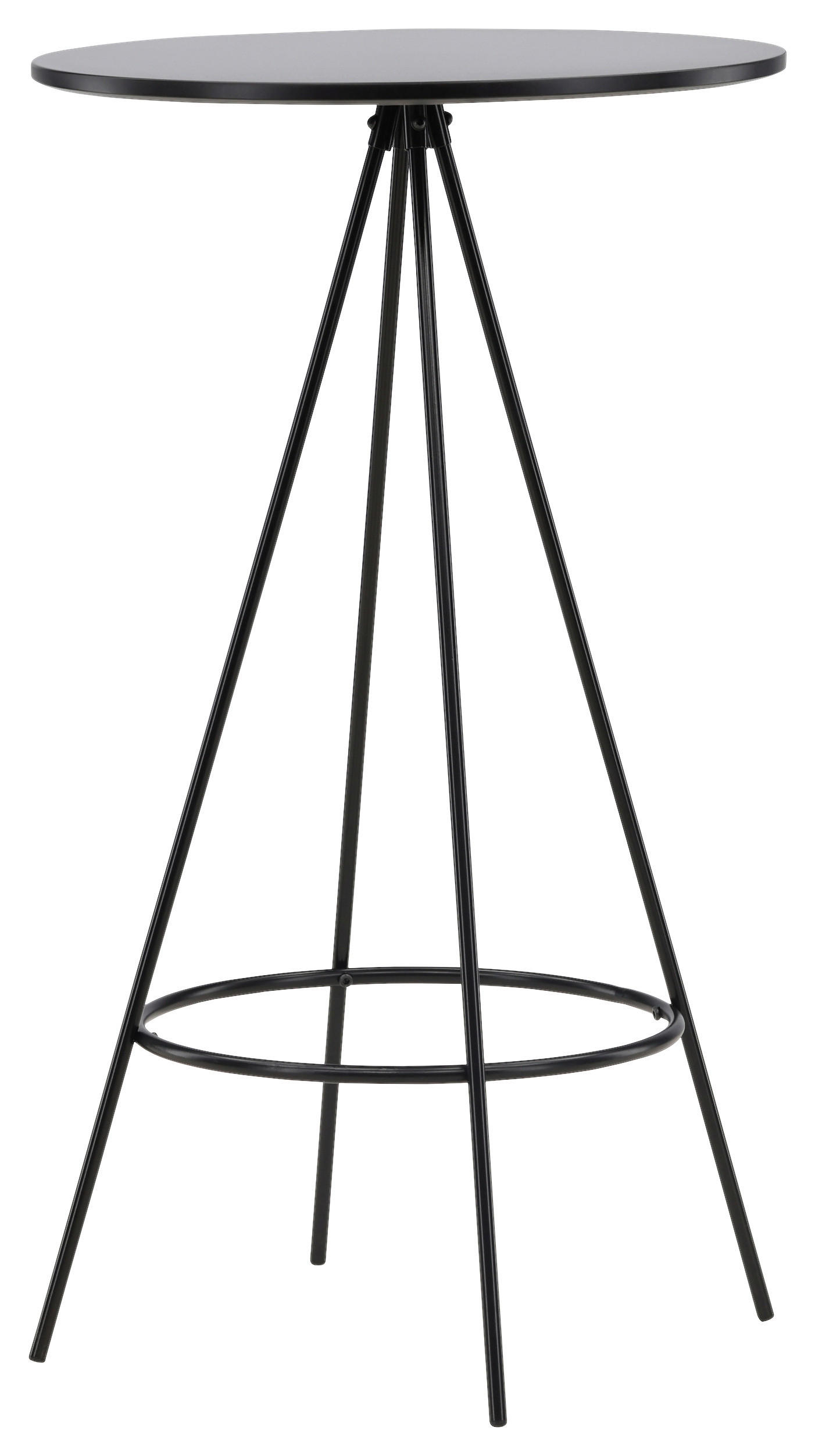 BARHOCKER in Metall, Holzwerkstoff Schwarz  - Schwarz, Design, Holzwerkstoff/Metall (60/105/60cm) - Livetastic