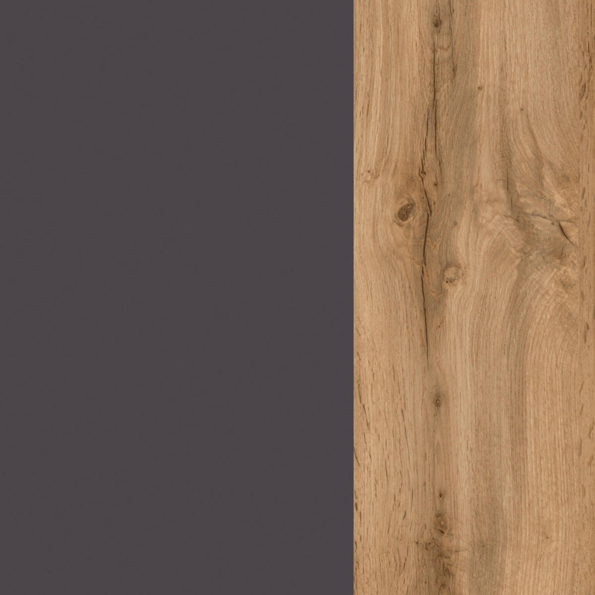 KÜCHENUNTERSCHRANK 50/85/60 cm  in Anthrazit, Eiche Wotan  - Chromfarben/Anthrazit, Modern, Holzwerkstoff/Metall (50/85/60cm) - Held
