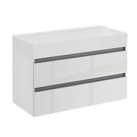 WASCHTISCHKOMBI 100,6/65,6 cm  - Schwarz/Weiß, MODERN, Keramik/Holzwerkstoff (100,6/65,6cm) - Voleo