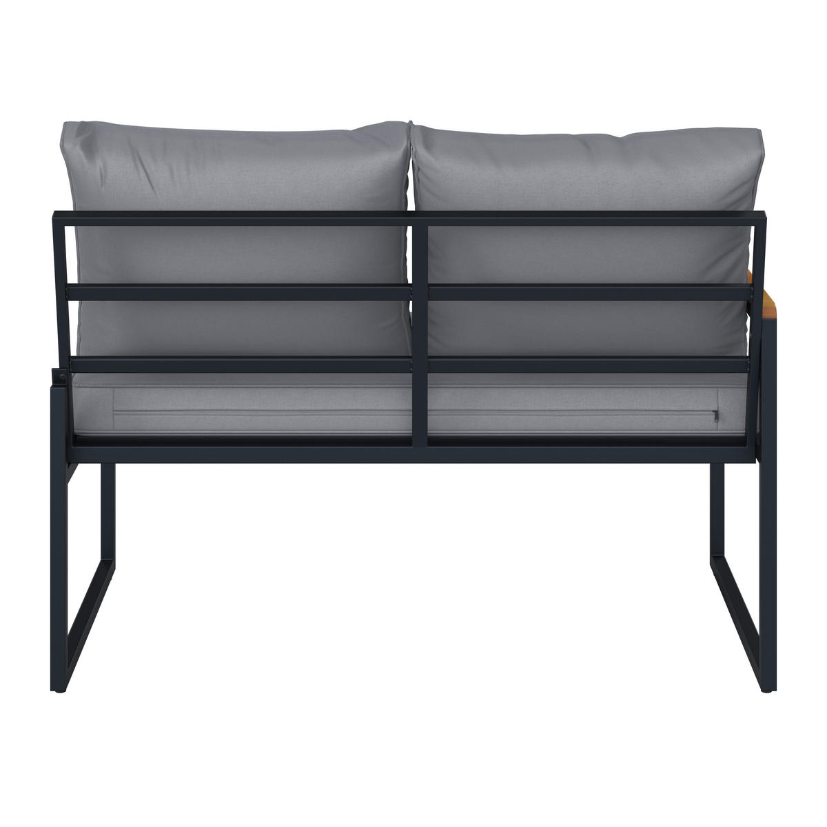 DINING-LOUNGESET  - Schwarz/Akaziefarben, Design, Holz/Textil (205/205cm) - Ambia Garden