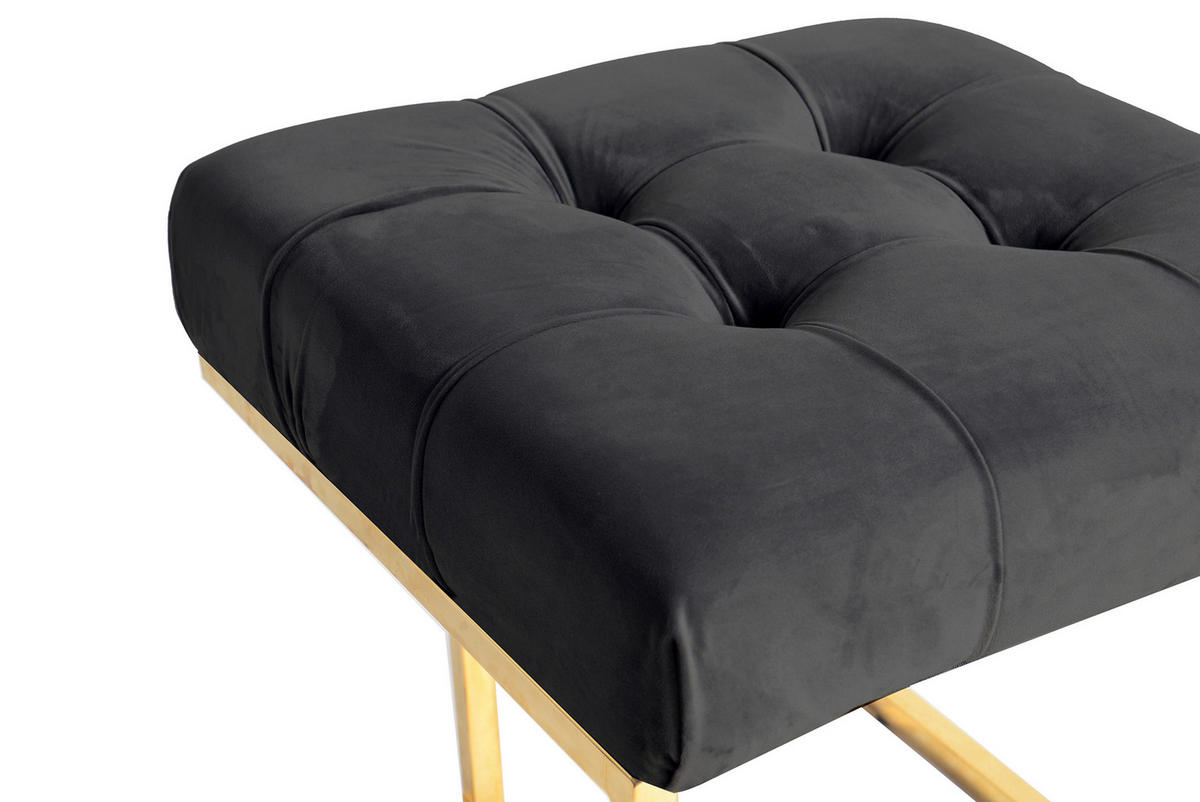 TABURET, kov, plast, 48/48/48 cm - barvy zlata, Design, kov/plast (48/48/48cm)