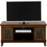 TV-ELEMENT Esche furniert, teilmassiv Nussbaumfarben - Anthrazit/Nussbaumfarben, LIFESTYLE, Glas/Holz (127/58/50cm)