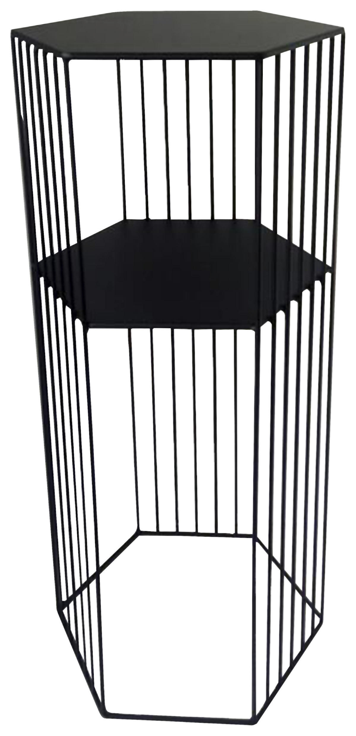 KISASZTAL fém 32/28/70 cm  - fekete, Design, fém (32/28/70cm) - Ambia Home