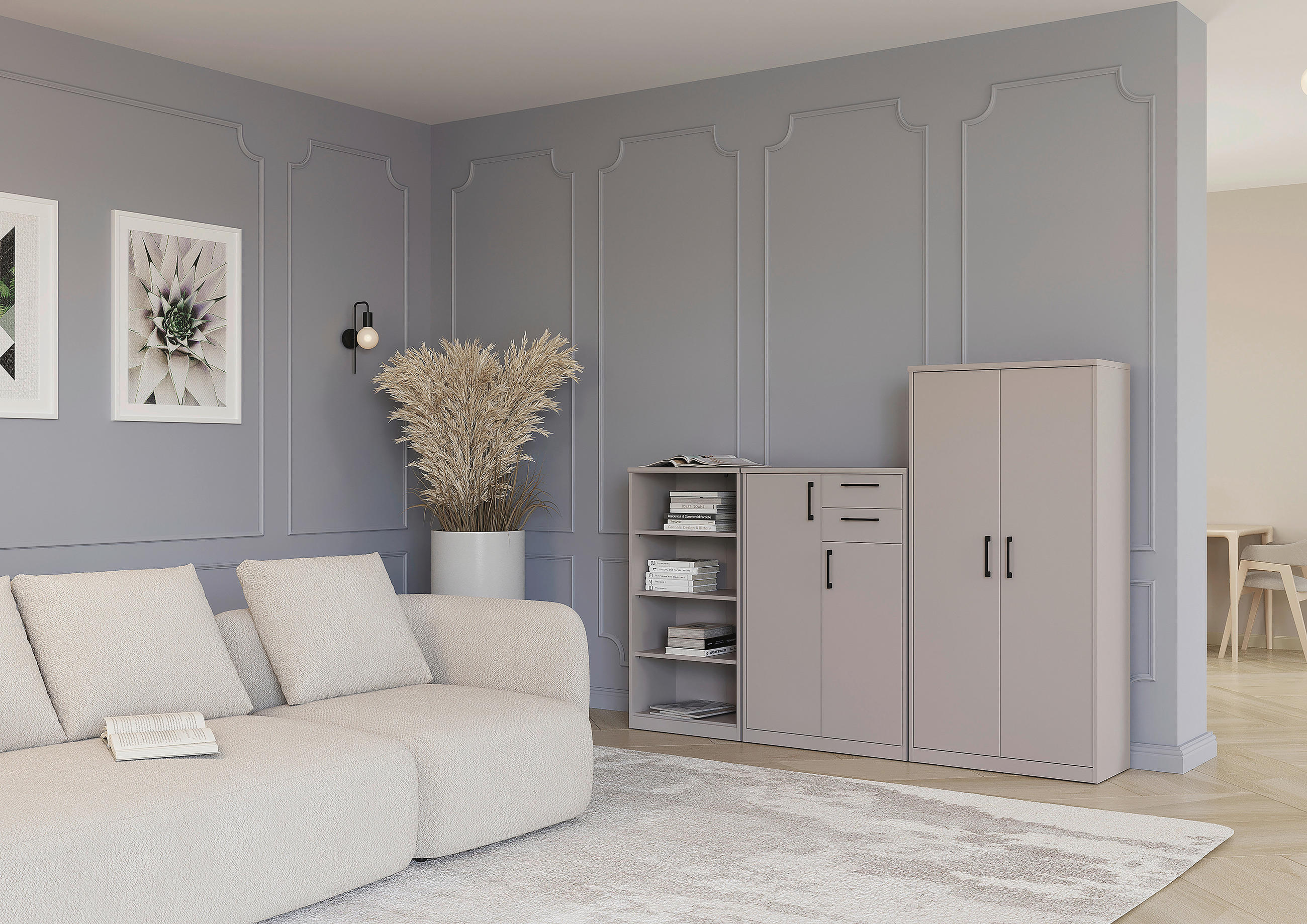 KOMMODE  in 72/84/36 cm  - Kaschmir/Schwarz, Basics, Holzwerkstoff/Kunststoff (72/84/36cm) - Xora