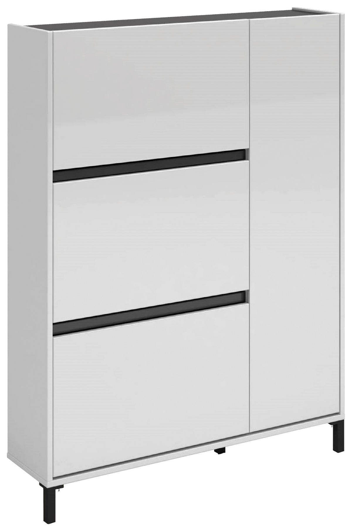 SCHUHKIPPER Easy  in 103/135,2/25,2 cm  - Anthrazit/Weiß, Design, Holzwerkstoff/Kunststoff (103/135,2/25,2cm) - Xora