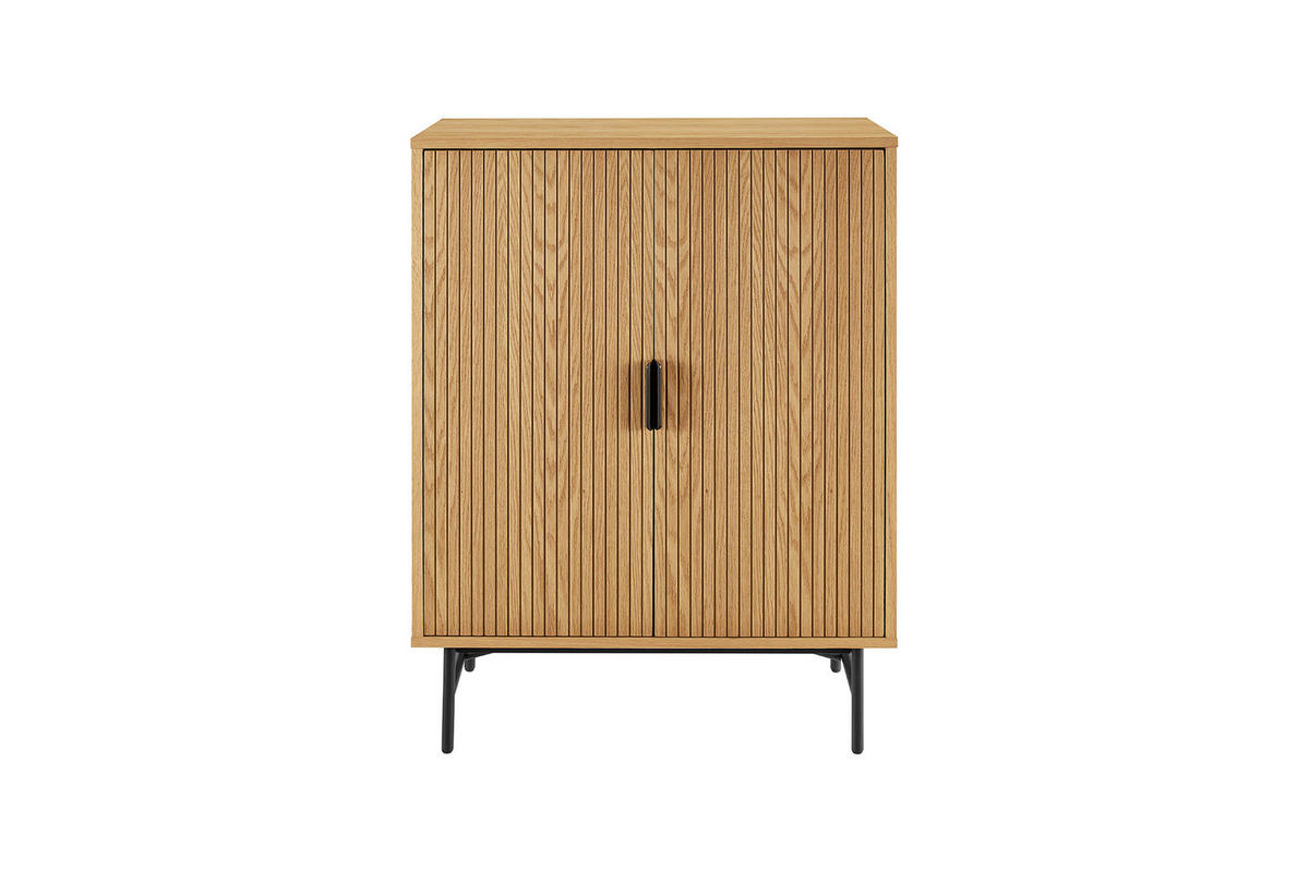 KOMMODE  in 80/110/40 cm  - Eichefarben/Schwarz, Design, Holz/Holzwerkstoff (80/110/40cm) - Livetastic