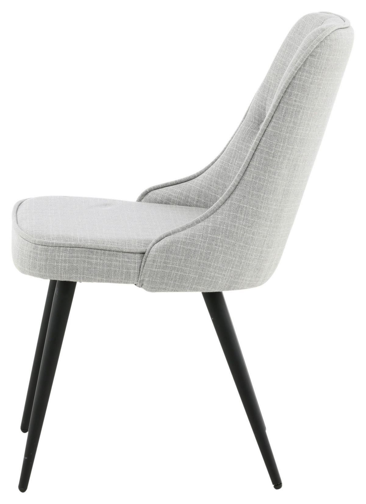 STOLSET 2 styck stål flatväv  - ljusgrå/svart, Design, metall/textil (50/88,5/66cm) - Livetastic