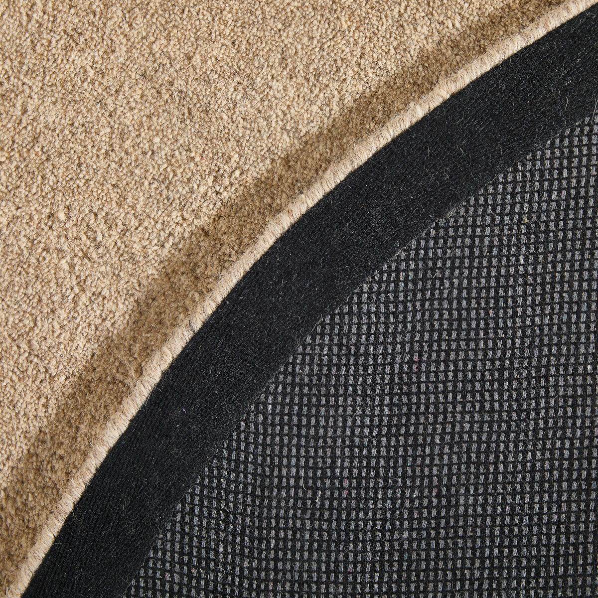 WOLLTEPPICH Wohnzimmer 120 cm Beige rund  - Beige, Design, Textil (120cm) - Linea Natura