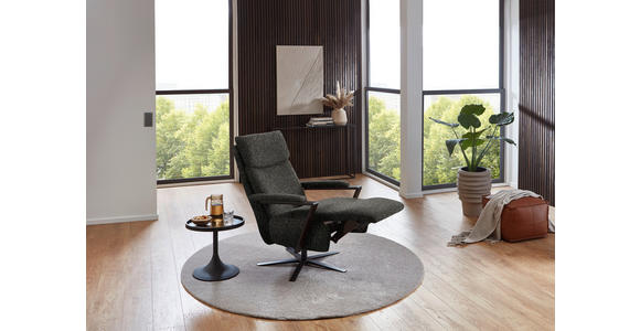 RELAXSESSEL in Textil Schwarzbraun - Schwarzbraun/Schwarz, Design, Textil/Metall (68/117/85cm) - Cantus
