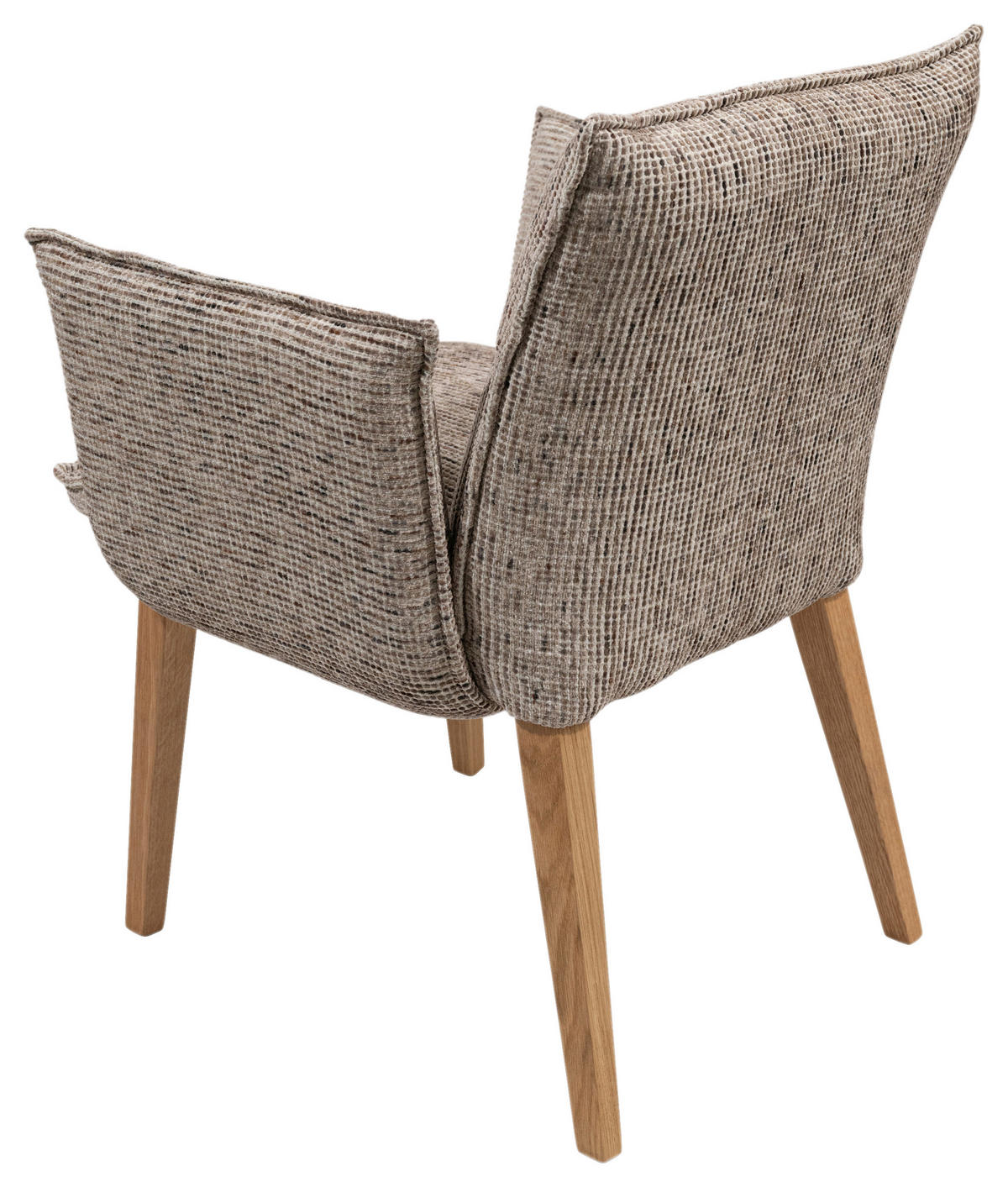 ARMLEHNSTUHL  in Chenille, Mikrofaser  - Eichefarben/Braun, KONVENTIONELL, Holz/Textil (72/86/65cm) - Voleo